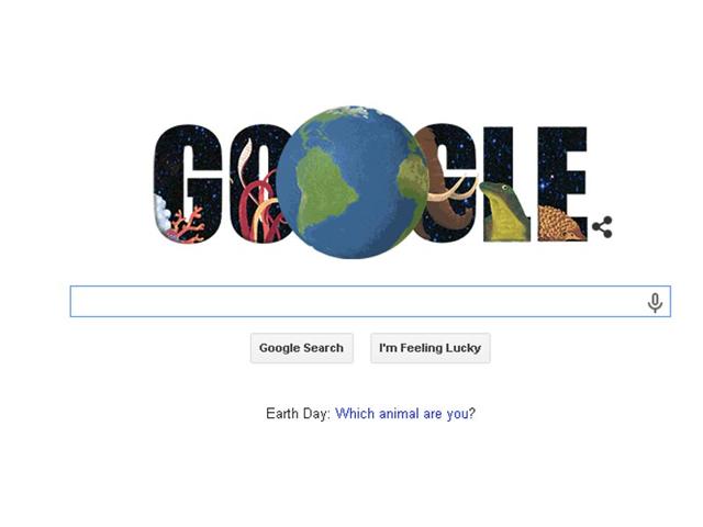 google doodle and animal quiz marks earth day 2015