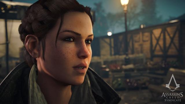 Evie Fyre in Ubisoft's Assassin's Creed: Syndicate, is a female assassin with sharp wit and efficacy as her trademarks. Evie Fyre in Ubisoft's Assassin's Creed: Syndicate, is a female assassin with sharp wit and efficacy as her trademarks.