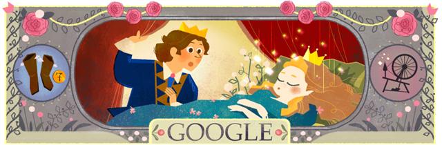 Google doodle on Sleeping Beauty. Google doodle on Sleeping Beauty.