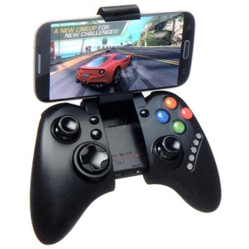 Play your favourite shooting and racing games on the go, using this mobile gaming controller. Play your favourite shooting and racing games on the go, using this mobile gaming controller.