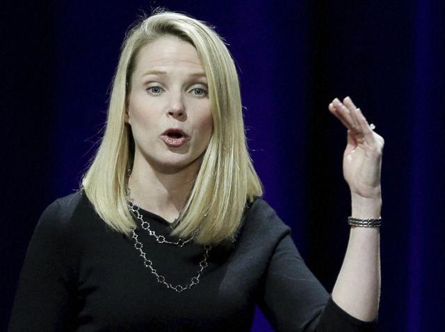 Yahoo president and CEO Marissa Mayer delivers the keynote address in San Francisco. Yahoo president and CEO Marissa Mayer delivers the keynote address in San Francisco.