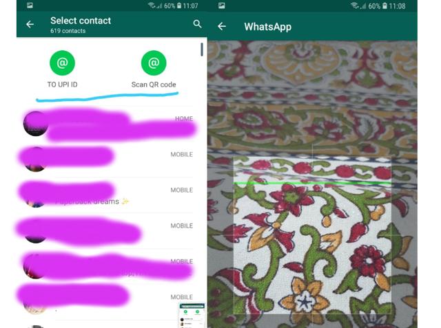 How WhatsApp payment's scan QR code feature works. How WhatsApp payment's scan QR code feature works.