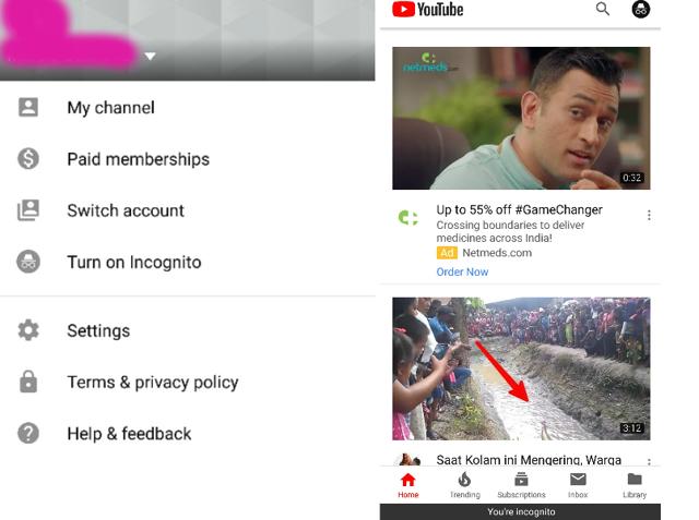 How incognito mode on YouTube for Android looks. How incognito mode on YouTube for Android looks.