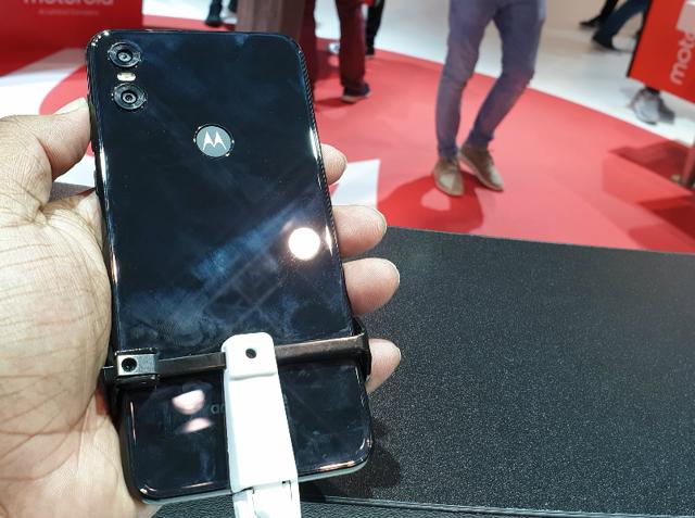 Motorola Android One smartphones are a fingerprint magnet with visible smudges.