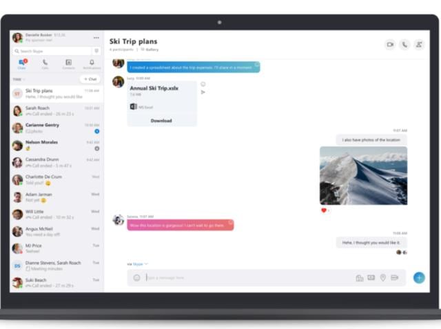 Microsoft redesign of Skype on desktop. Microsoft redesign of Skype on desktop.