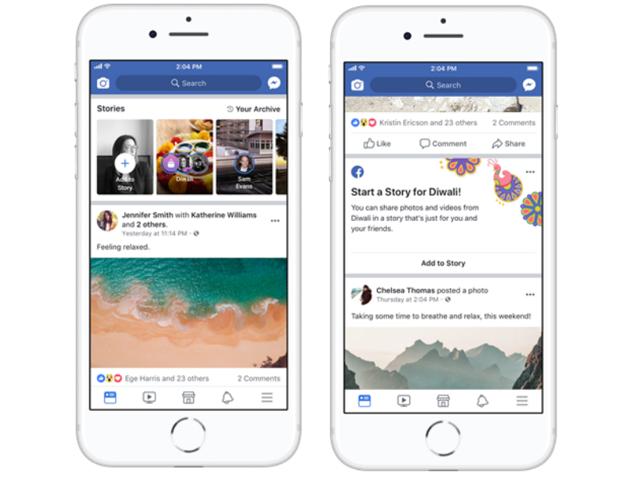 Facebook will also show a message on your news feed with a link to add to Diwali Story. Facebook will also show a message on your news feed with a link to add to Diwali Story.