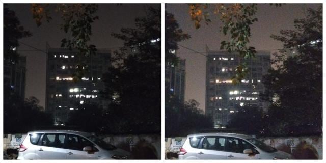 Night shot with HDR off (L) and HDR on (R). (Image resized for web) Night shot with HDR off (L) and HDR on (R). (Image resized for web)