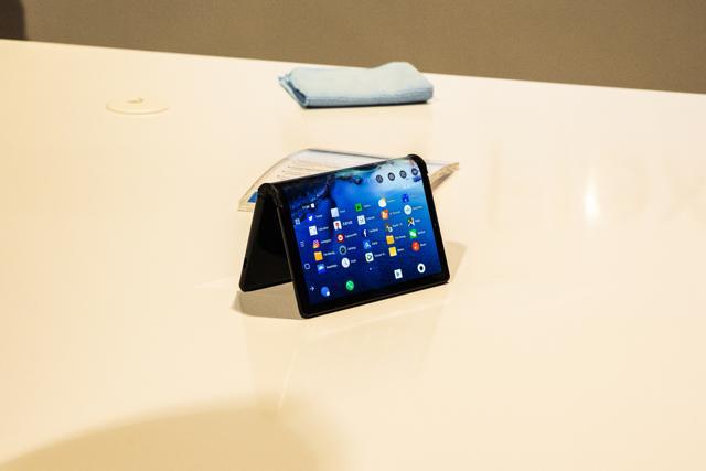 A Royole Corp. Flexpai smartphone sits on display during the 2019 Consumer Electronics Show (CES) in Las Vegas, Nevada