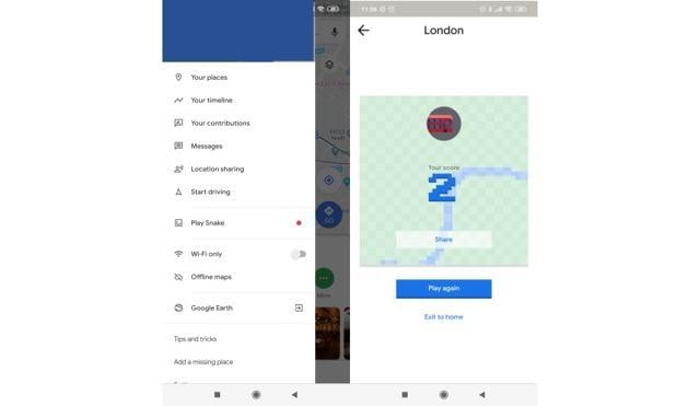 Google Maps now lets you play Snake game