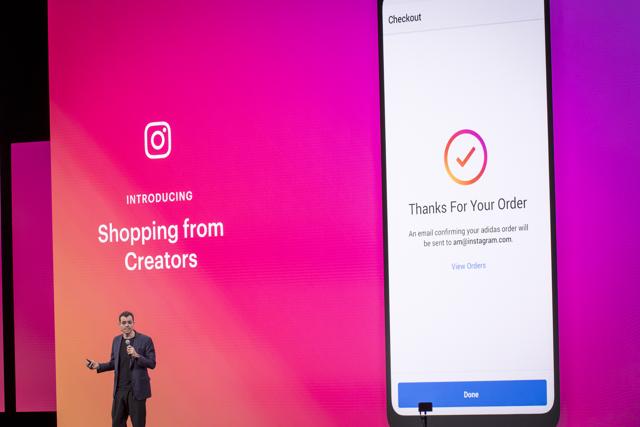 Adam Mosseri, chief executive officer of Instagram Inc., speaks during the F8 Developers Conference in San Jose, California, U.S., on Tuesday, April 30, 2019. Facebook Inc. unveiled a redesign that focuses on the Groups feature of its main social network, doubling down on a successful but controversial part of its namesake app — and another sign that Facebook is moving toward more private, intimate communication.