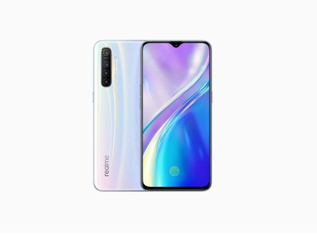 Realme XT in 'Pearl White' colour. Realme XT in 'Pearl White' colour.