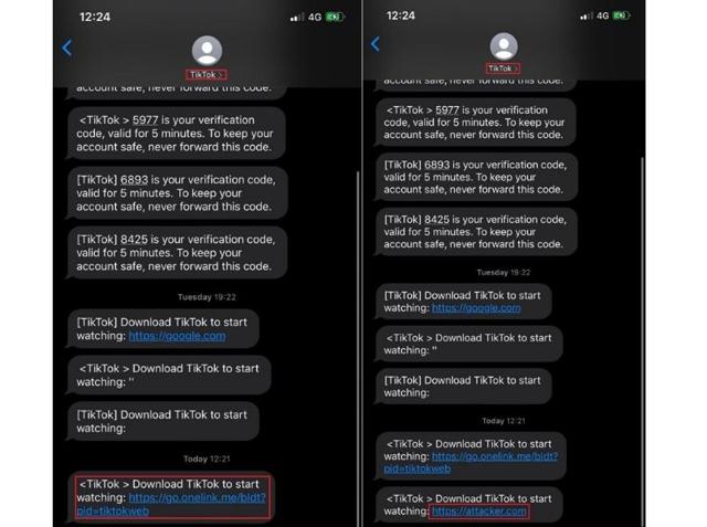 TikTok SMS service vulnerability. TikTok SMS service vulnerability.