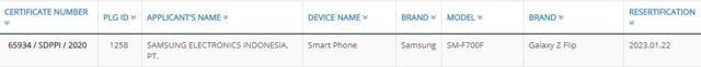 Samsung Galaxy Z Flip gets certification in Indonesia. 