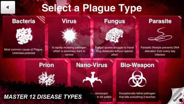 Plague Inc. app screenshot. Plague Inc. app screenshot.