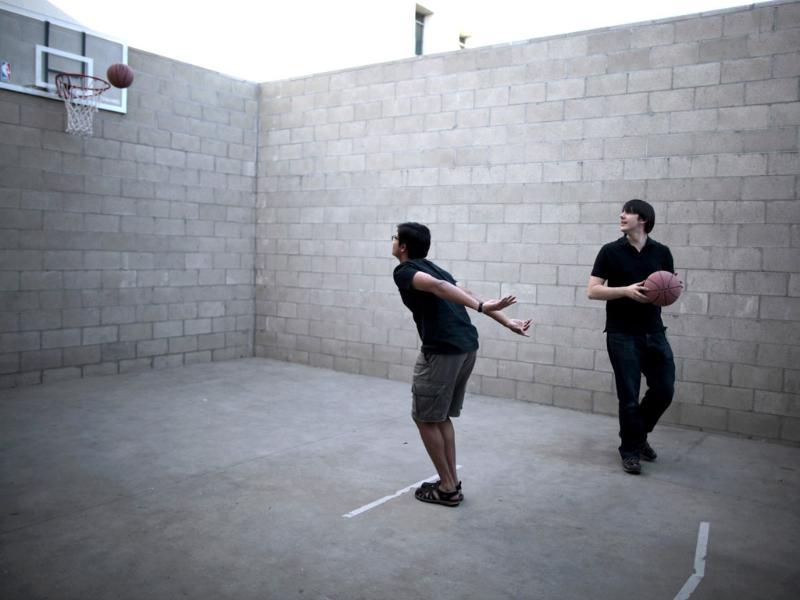 Software engineer Madhava Srinivasan (L) shoots hoops at the Google campus near Venice Beach, in Los Angeles, California. (Reuters/Lucy Nicholson) Software engineer Madhava Srinivasan (L) shoots hoops at the Google campus near Venice Beach, in Los Angeles, California. (Reuters/Lucy Nicholson)