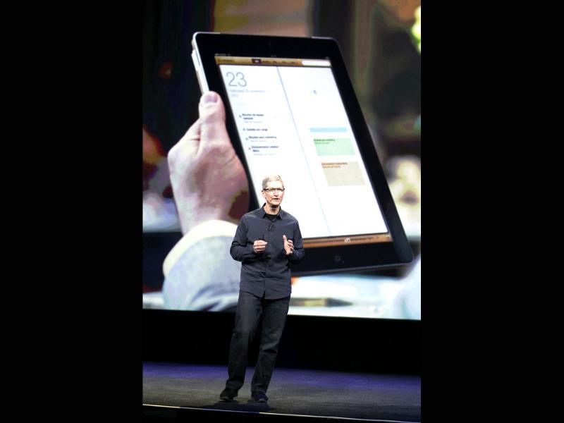 Apple CEO Tim Cook speaks during an Apple product launch event at Yerba Buena Center for the Arts in San Francisco, California. AFP Photo Apple CEO Tim Cook speaks during an Apple product launch event at Yerba Buena Center for the Arts in San Francisco, California. AFP Photo