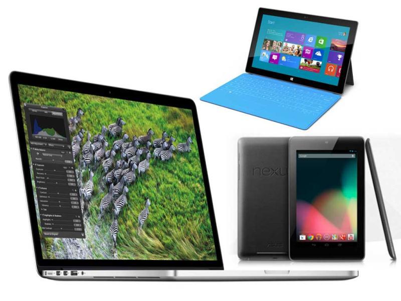 From Microsoft's Surface tablet, Apple's Macbook Pro with Retina Display to Google's Nexus tablet, this month saw dazzling launches of an array of new gadgets. Here's a look at the most-talked about tech products of the month. From Microsoft's Surface tablet, Apple's Macbook Pro with Retina Display to Google's Nexus tablet, this month saw dazzling launches of an array of new gadgets. Here's a look at the most-talked about tech products of the month.
