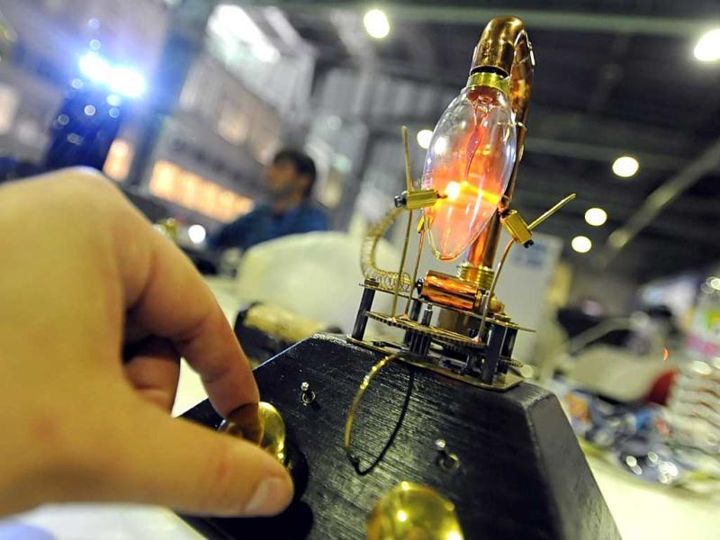 A so-called plasma vortex is seen at the Campus Party Europe electronic entertainment event in Berlin. The weeklong, 24-hours-a-day technology festival for thousands of “campuseros” - hackers, developers, gamers and geeks is running until August 26, 2012. Equipped with computers and other toys, participants camp on-site and immerse themselves in their technical environment. AFP PHOTO / BRITTA PEDERSEN A so-called plasma vortex is seen at the Campus Party Europe electronic entertainment event in Berlin. The weeklong, 24-hours-a-day technology festival for thousands of “campuseros” - hackers, developers, gamers and geeks is running until August 26, 2012. Equipped with computers and other toys, participants camp on-site and immerse themselves in their technical environment. AFP PHOTO / BRITTA PEDERSEN