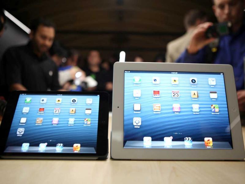 Apple's newly introduced 4th generation iPads are seen during Apple's special event at the California Theatre in San Jose in California. AFP Photo/Kimihiro Hoshino Apple's newly introduced 4th generation iPads are seen during Apple's special event at the California Theatre in San Jose in California. AFP Photo/Kimihiro Hoshino