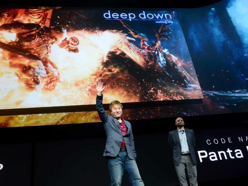 Japanese video game producer for Capcom Yoshinori Ono talks as Sony introduces the PlayStation 4 at a news conference in New York. Photo: AFP/Emmanuel Dunand Japanese video game producer for Capcom Yoshinori Ono talks as Sony introduces the PlayStation 4 at a news conference in New York. Photo: AFP/Emmanuel Dunand