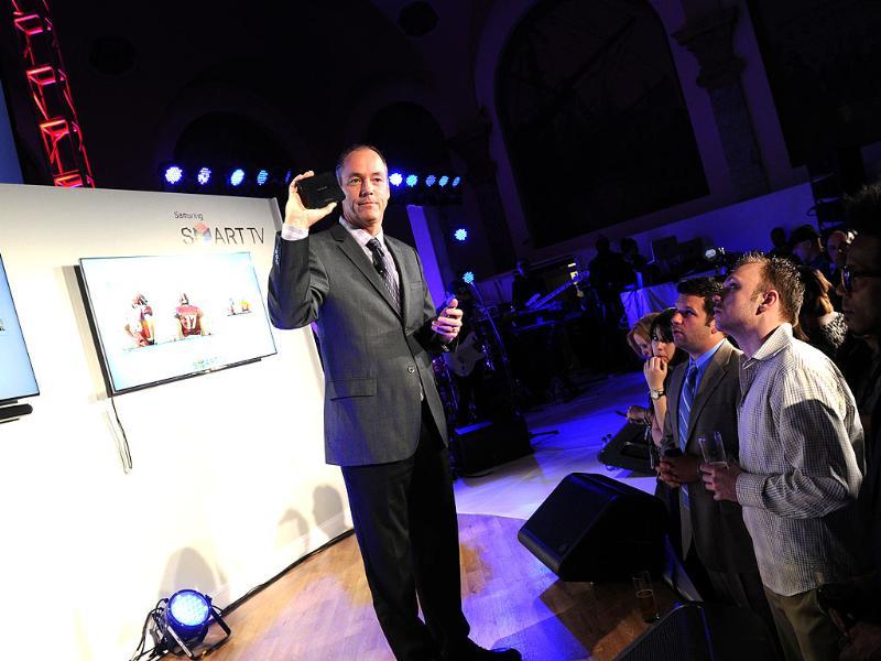Tim Baxter, President, Samsung Electronics America, demonstrates features of the 2013 line of Smart TVs, Wednesday, March 20, 2013, in New York. Photo: Diane Bondareff/Invision for Samsung/AP Images Tim Baxter, President, Samsung Electronics America, demonstrates features of the 2013 line of Smart TVs, Wednesday, March 20, 2013, in New York. Photo: Diane Bondareff/Invision for Samsung/AP Images