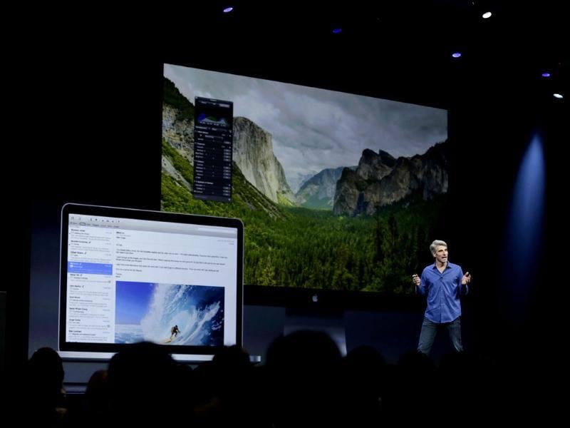 Craig Federighi, senior vice president of software engineering at Apple, introduces the new OS X Mavericks operating system during the keynote address of the Apple Worldwide Developers Conference, Monday, June 10, 2013, in San Francisco. Photo:AP/Eric Risberg Craig Federighi, senior vice president of software engineering at Apple, introduces the new OS X Mavericks operating system during the keynote address of the Apple Worldwide Developers Conference, Monday, June 10, 2013, in San Francisco. Photo:AP/Eric Risberg