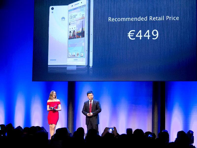 Richard Yu, CEO of Huawei, speaks during the global launch of the new Huawei Ascend P6 smartphone in London. Photo: AFP / Justin Tallis Richard Yu, CEO of Huawei, speaks during the global launch of the new Huawei Ascend P6 smartphone in London. Photo: AFP / Justin Tallis