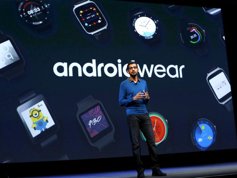 Sundar Pichai, Senior Vice President for products, delivers his keynote address during the Google I/O developers conference in San Francisco. Photo: Reuters Sundar Pichai, Senior Vice President for products, delivers his keynote address during the Google I/O developers conference in San Francisco. Photo: Reuters