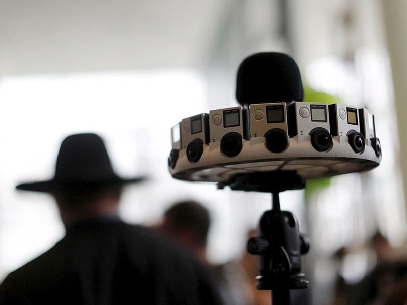 A GoPro device featuring 16 cameras, to be used with Google's 'Jump,' to provide viewers with 360-degree video, is shown during the Google I/O developers conference in San Francisco. Photo: Reuters A GoPro device featuring 16 cameras, to be used with Google's 'Jump,' to provide viewers with 360-degree video, is shown during the Google I/O developers conference in San Francisco. Photo: Reuters