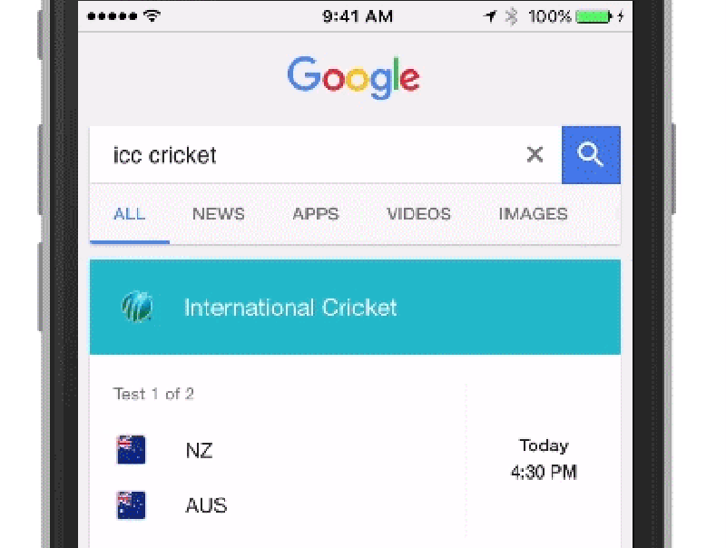 Keep getting live cricket scores on Google search without refreshing