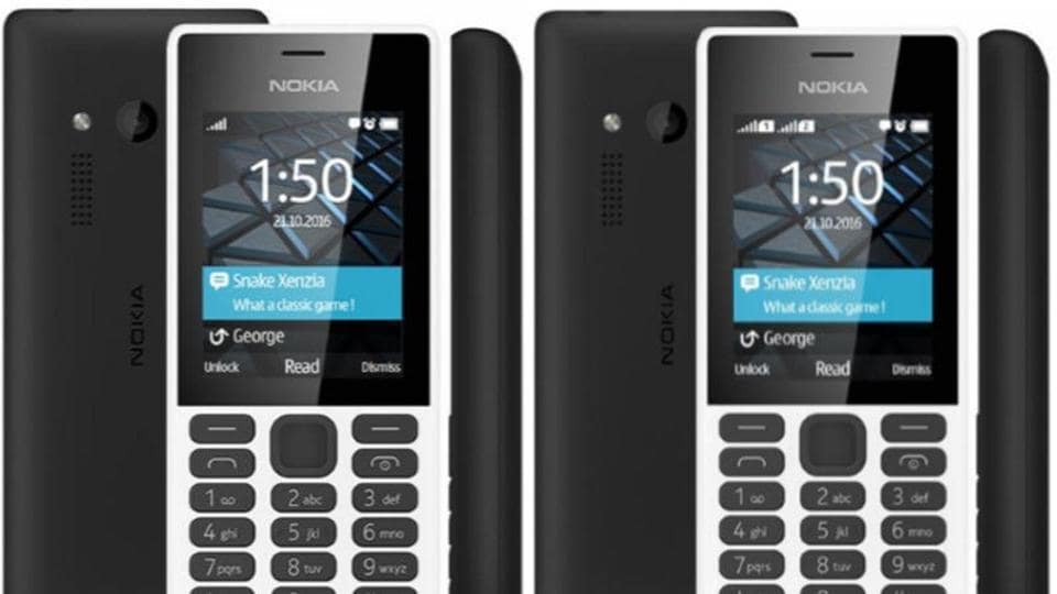 The picture shows recently launched feature phones under the Nokia brand name.