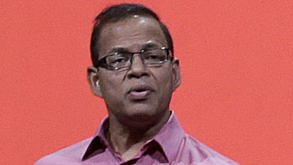 In this file photo, Amit Singhal speaks at Google I/O 2013 in San Francisco.