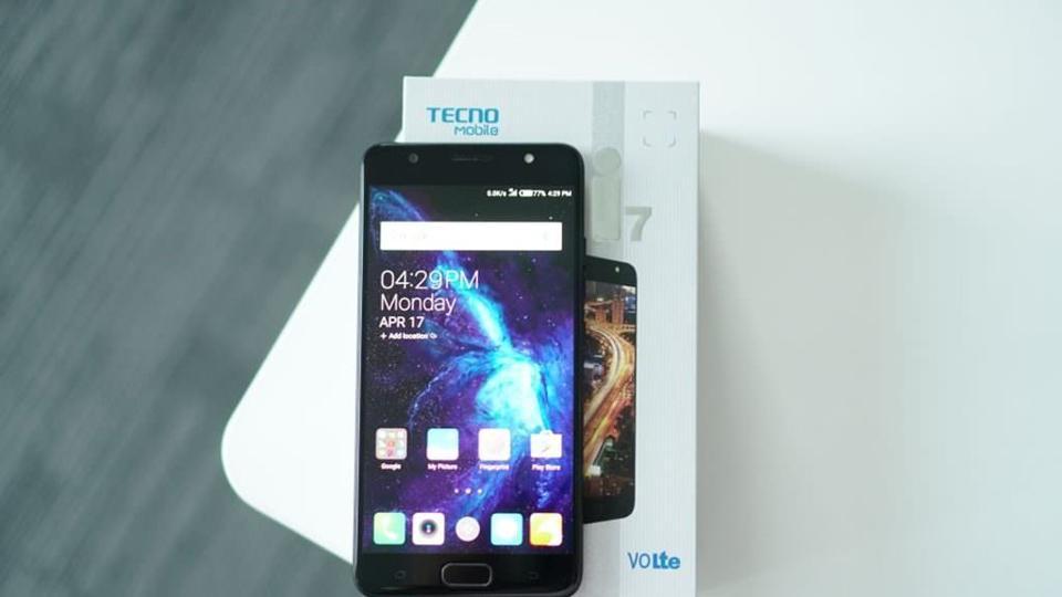 The picture shows the newly launched Transsion Holdings’ Tecno i7 smartphone. The phone is expected to hit shelves in May.
