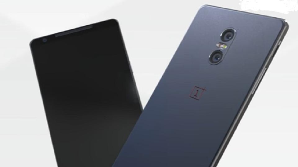 The picture shows a concept model of the OnePlus 5.