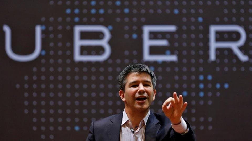 Uber CEO Travis Kalanick speaks to students during an interaction at the Indian Institute of Technology (IIT) campus in Mumbai.