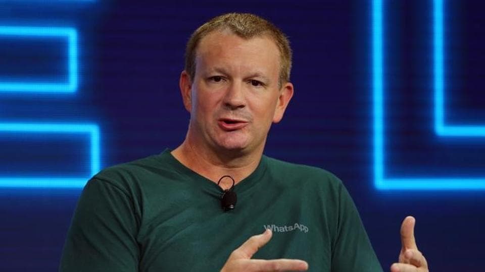 Brian Acton, co-founder of WhatsApp, speaks at the WSJD Live conference in Laguna Beach, California October 25, 2016. REUTERS/Mike Blake Brian Acton, co-founder of WhatsApp, speaks at the WSJD Live conference in Laguna Beach, California October 25, 2016. REUTERS/Mike Blake