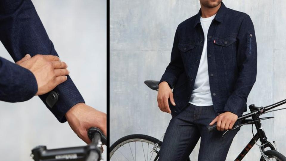 Levi’s Commuter Trucker Jacket  is powered by Jacquard technology.