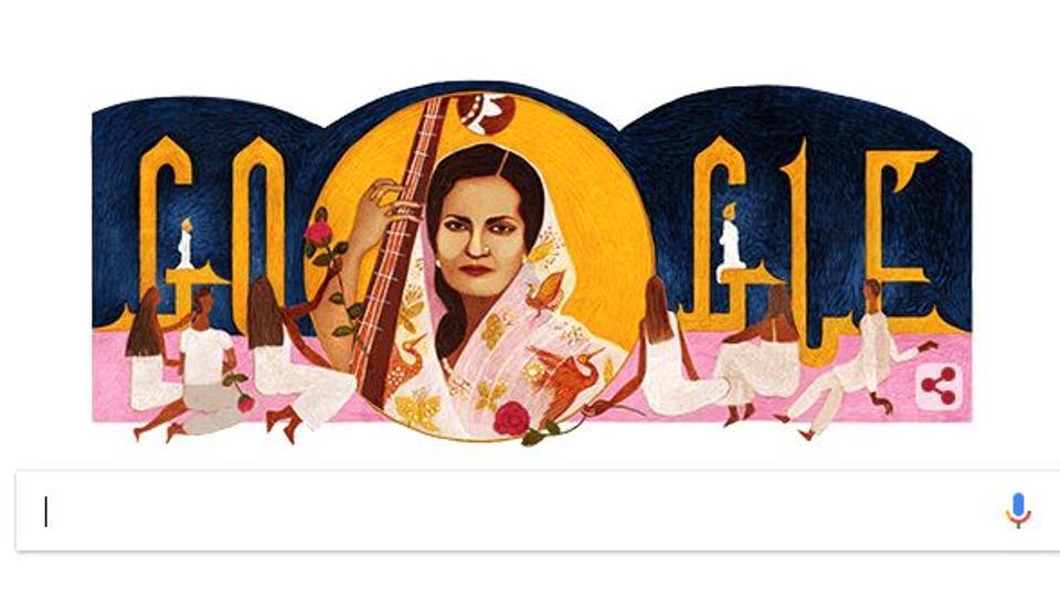Google remembers the Mallika-e-Ghazal, Begum Akhtar with a special doodle.