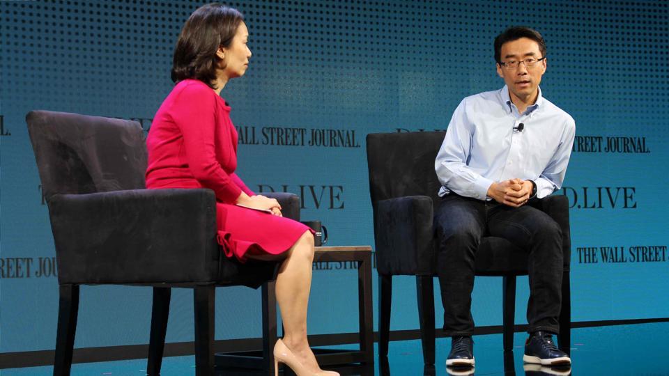 Samsung NEXT president David Eun discusses Bixby digital assistant at WSJD Live technology conference in Laguna Beach, California, on October 17, 2017. / AFP PHOTO / Glenn CHAPMAN