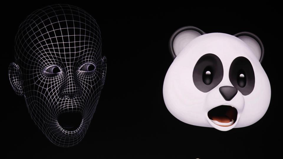 Apple Senior Vice President of Worldwide Marketing, Phil Schiller, shows Animoji during a launch event in Cupertino, California, U.S. September 12, 2017.
