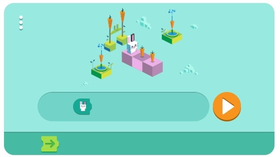 Kids coding languages Google Doodle game: Google creates addictive rabbit  coding game