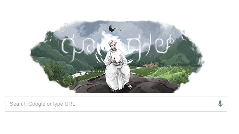 Google dedicates its doodle to Kannada poet Kuvempu Google dedicates its doodle to Kannada poet Kuvempu