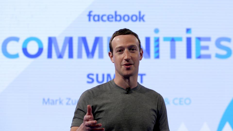 Facebook CEO Mark Zuckerberg speaks as he prepares for the Facebook Communities Summit in Chicago. The social media giant was pounded by criticism over revelations that a firm working for Donald Trump’s presidential campaign misused users’ data.