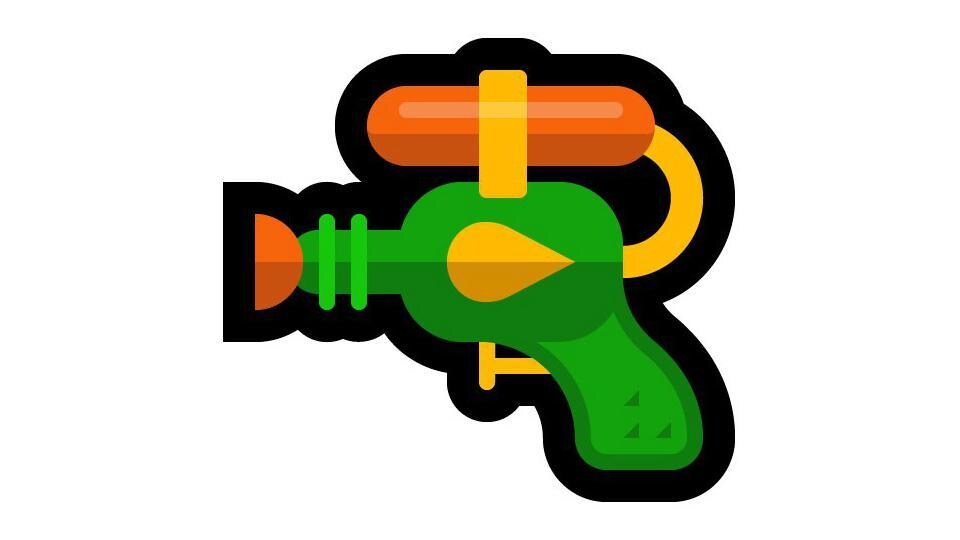 A preview of Microsoft’s water gun emoji.