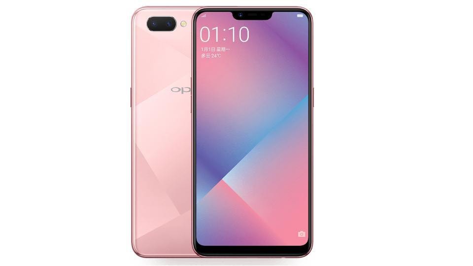 Oppo A5 features a 6.2-inch display with a notch cutout.