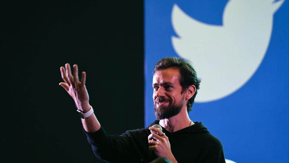 Twitter CEO and co-founder Jack Dorsey gestures while interacting with students at the Indian Institute of Technology (IIT) in New Delhi on November 12.