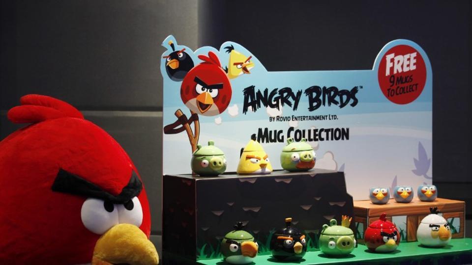 Angry Birds products are displayed during a news conference in Hong Kong July 3, 2012. /Bobby Yip/Files