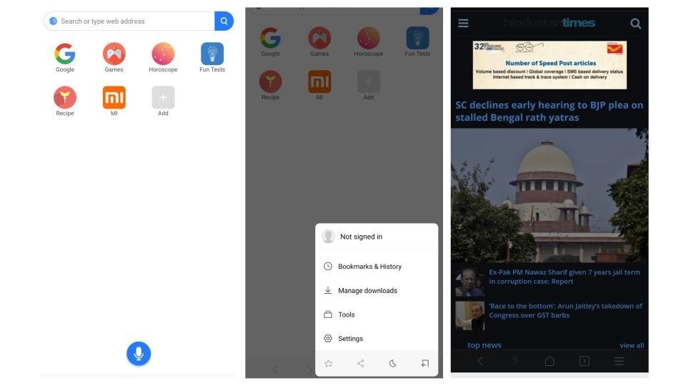 First look at Xiaomi’s new mobile browser