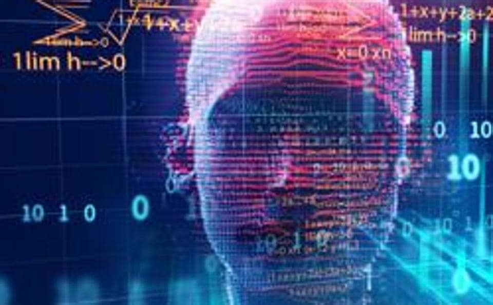 3d rendering of human on geometric element technology background represent artificial intelligence and cyber space concept 3d rendering of human on geometric element technology background represent artificial intelligence and cyber space concept