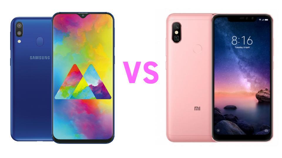 Samsung Galaxy M20 compared with Xiaomi Redmi Note 6 Pro